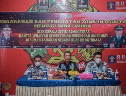 Kadiv Administrasi Kemenkumham Beri Penguatan Zona Integritas Di Rutan Kelas II B Baturaja