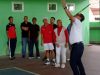 Ditandai Dengan Servisan Bola Pertama, Ketua KONI OKU Buka Pertandingan Tenis Lapangan